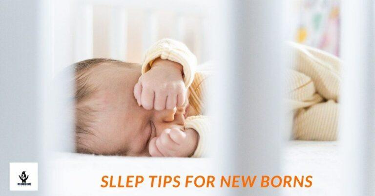 cute newborn sleeps tightly