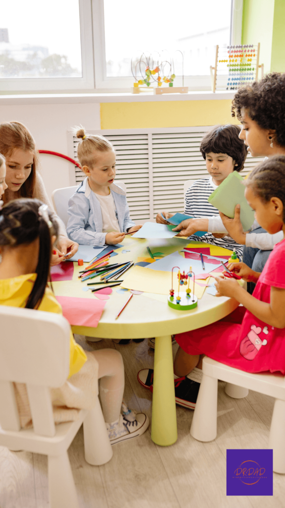 children are studying in the class