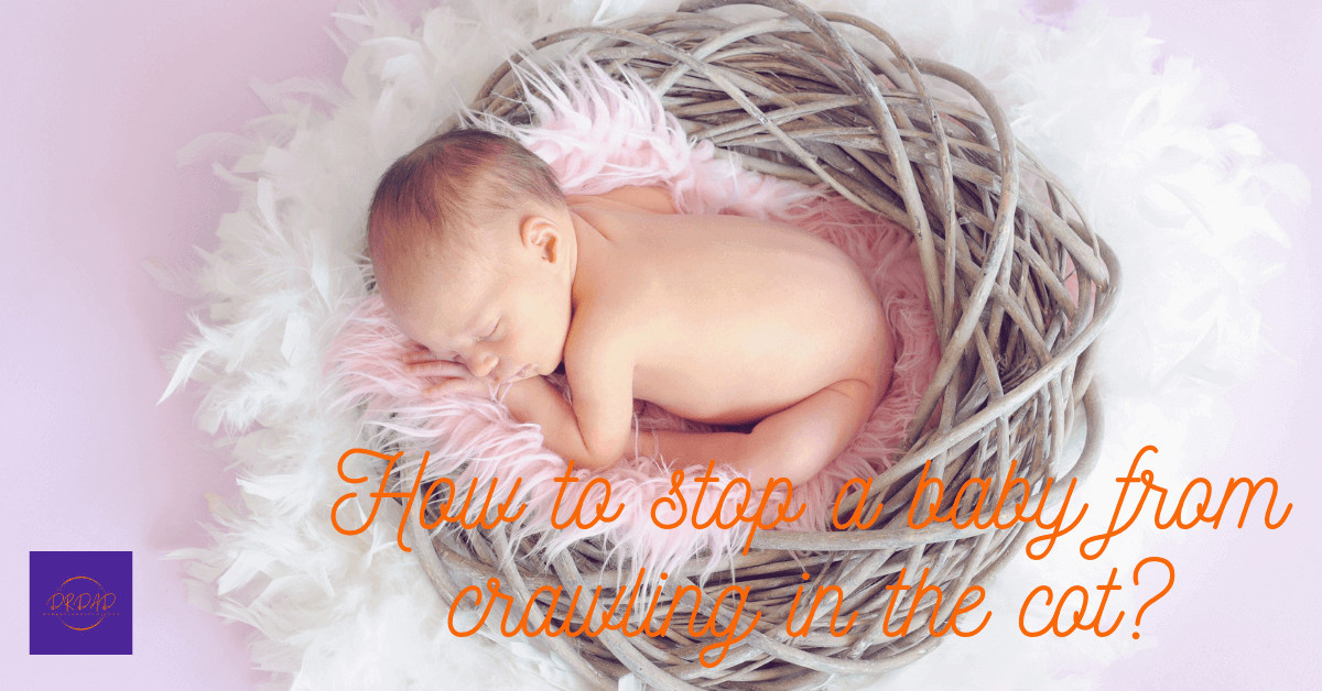 Adorable baby is sleeping in a cot?