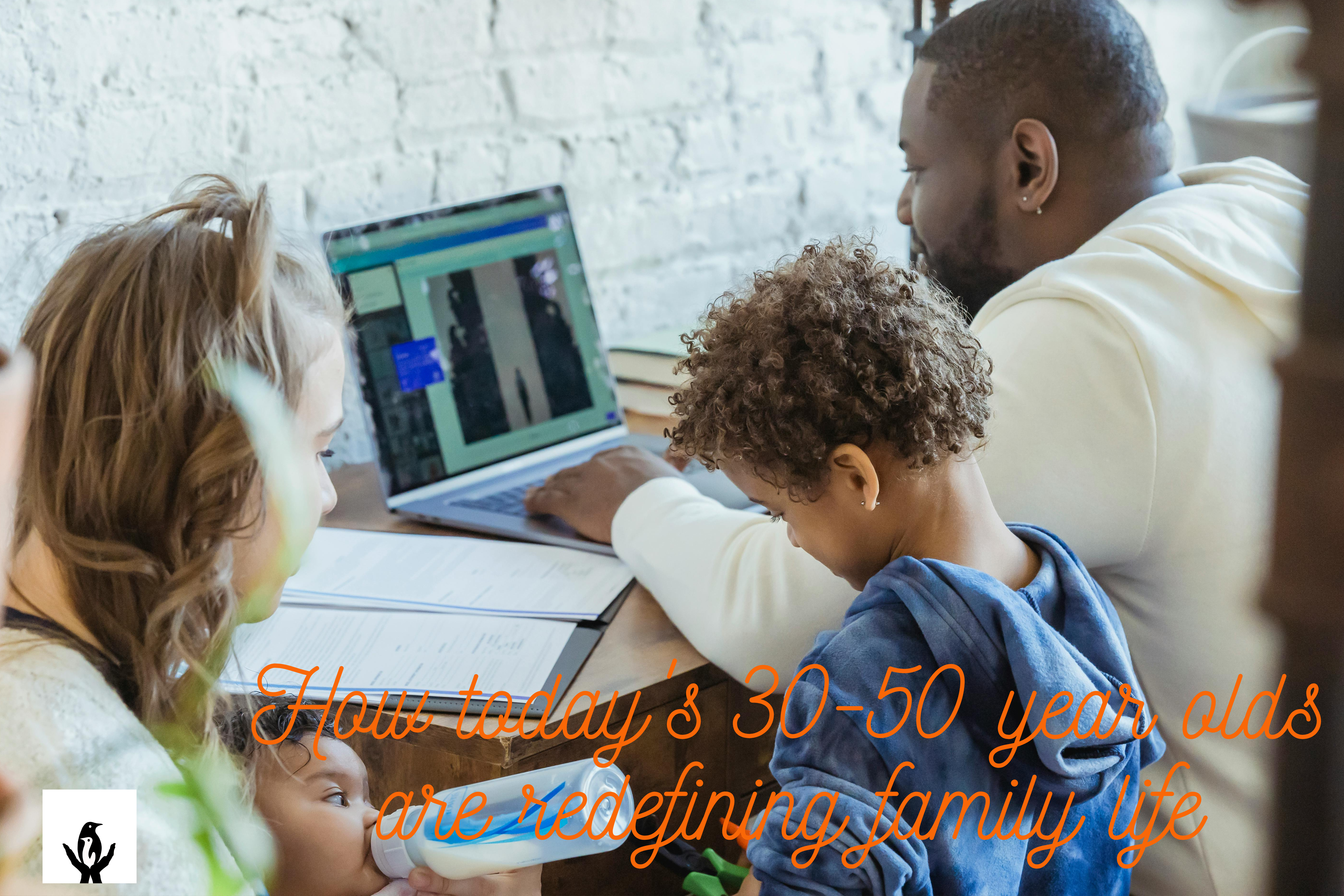 working dad spends family time