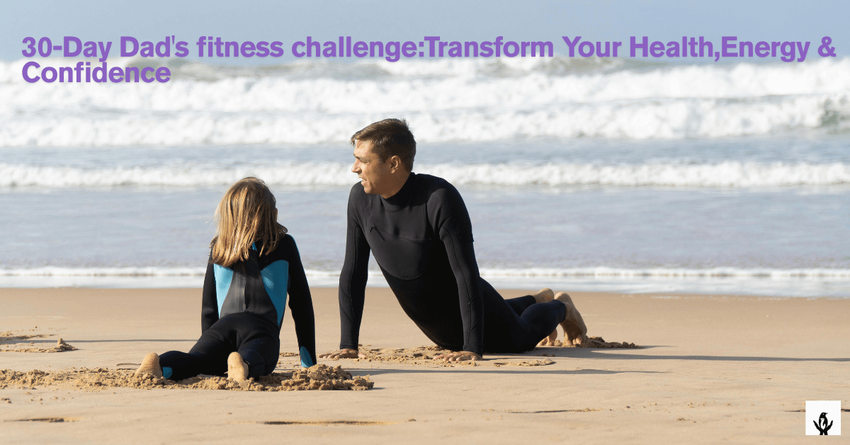 dad is doing fitness exercises with daughter